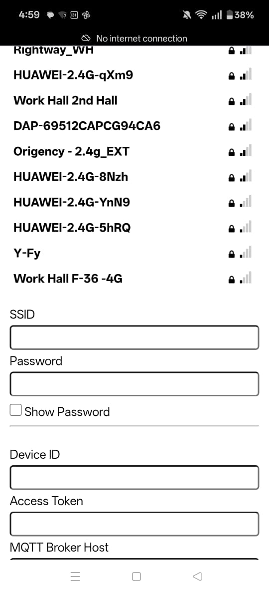 Enter Wi-Fi details